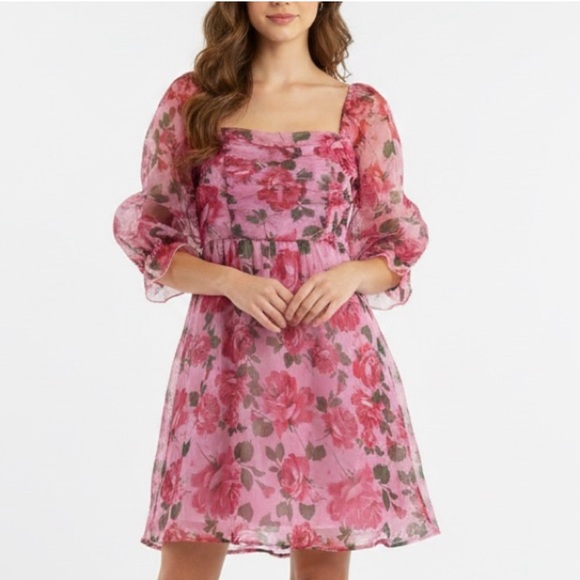 Thirty Thirty - Pink Floral Mini Dress - Picture 7 of 7